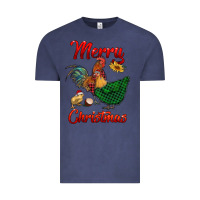 Vintage Denim merry christmas chickens Vintage Tee - RanaPortraitStore