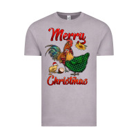 Vintage Zinc merry christmas chickens Vintage Tee - RanaPortraitStore