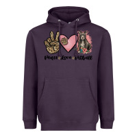 Plum peace love pitbull Heavyweight Hoodie - JahusDesignShop