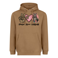 Toasted Coconut peace love pitbull Heavyweight Hoodie - JahusDesignShop