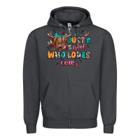 Smoke just a girl who loves cows Zipper Hoodie - JahusDesignShop