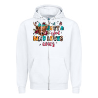 White just a girl who loves cows Zipper Hoodie - JahusDesignShop