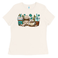 Bone bull skull coffee cups Ladies Tee - OliviaCreatesArt