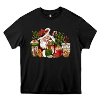 Black western santa cowboy coffe cups christmas Heavy Core Tee - CowGirlArtShop