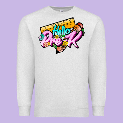 Hello Pre K Premium Sweatshirt Designed By Jahusdesignshop