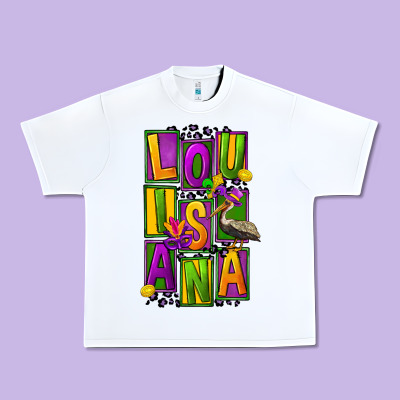Mardi Gras Louisiana Urban Heavy Tee Designed By Fadigitalartstudio