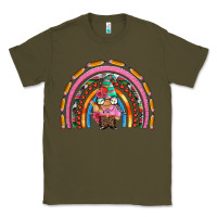 Army Green teacher gnome rainbow Classic Tee - Artiststas