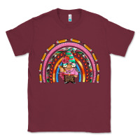 Burgundy teacher gnome rainbow Classic Tee - Artiststas