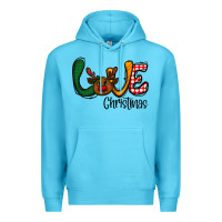 Ocean Blue love Christmas Premium Hoodie - CowhideDigitalArt
