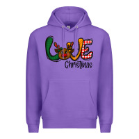 Purple love Christmas Premium Hoodie - CowhideDigitalArt