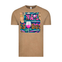 Vintage Coffee nail boss money hand and wine with gemstone leopard and zebra seamless Vintage Tee - BundleAndBundleShop