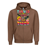 Chestnut tanned tattled and tipsy Zipper Hoodie - JahusDesignShop