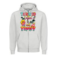 Dove Grey tanned tattled and tipsy Zipper Hoodie - JahusDesignShop