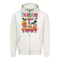 Oatmeal Heather tanned tattled and tipsy Zipper Hoodie - JahusDesignShop