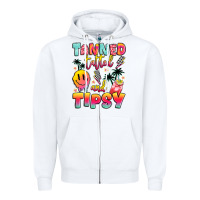 White tanned tattled and tipsy Zipper Hoodie - JahusDesignShop