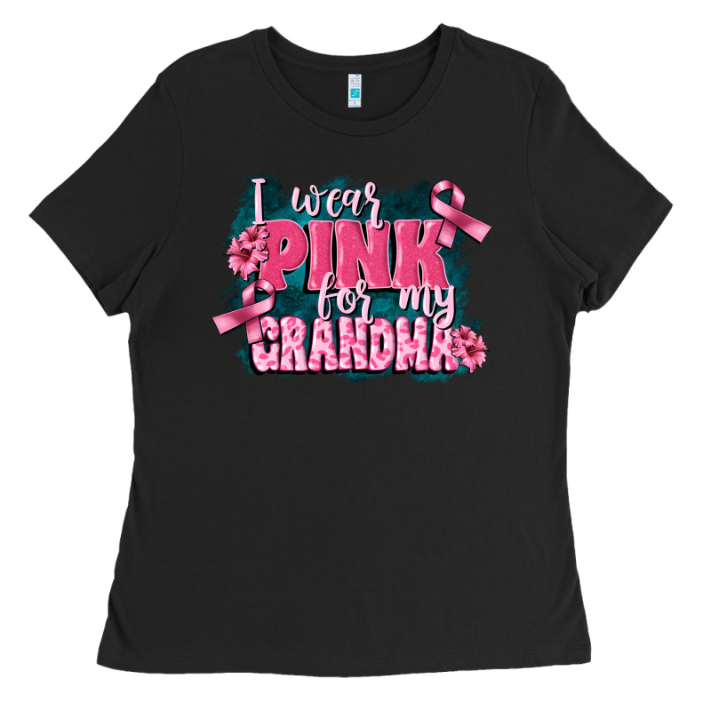I Wear Pink For My Grandma Ladies Tee by FaDigitalArtStudio | Teevron