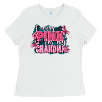 White i wear pink for my grandma Ladies Tee - FaDigitalArtStudio
