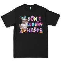 Black Don't worry be happy Easter Premium Tee - CowGirlArtShop