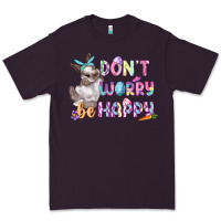 Plum Don't worry be happy Easter Premium Tee - CowGirlArtShop
