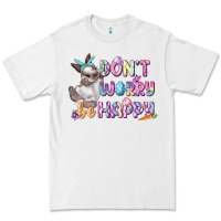 White Don't worry be happy Easter Premium Tee - CowGirlArtShop