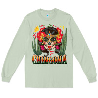 Matcha chingona sugar skull Long Sleeve Tee - BundleAndBundleShop
