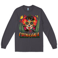 Smoke chingona sugar skull Long Sleeve Tee - BundleAndBundleShop