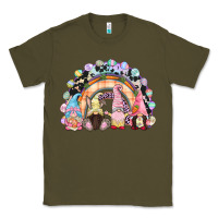 Army Green Easter Day rainbow gnomes Classic Tee - CowGirlArtShop