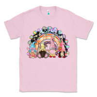 Bubblegum Pink Easter Day rainbow gnomes Classic Tee - CowGirlArtShop