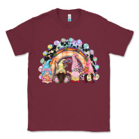 Burgundy Easter Day rainbow gnomes Classic Tee - CowGirlArtShop