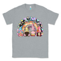 Heather Grey Easter Day rainbow gnomes Classic Tee - CowGirlArtShop