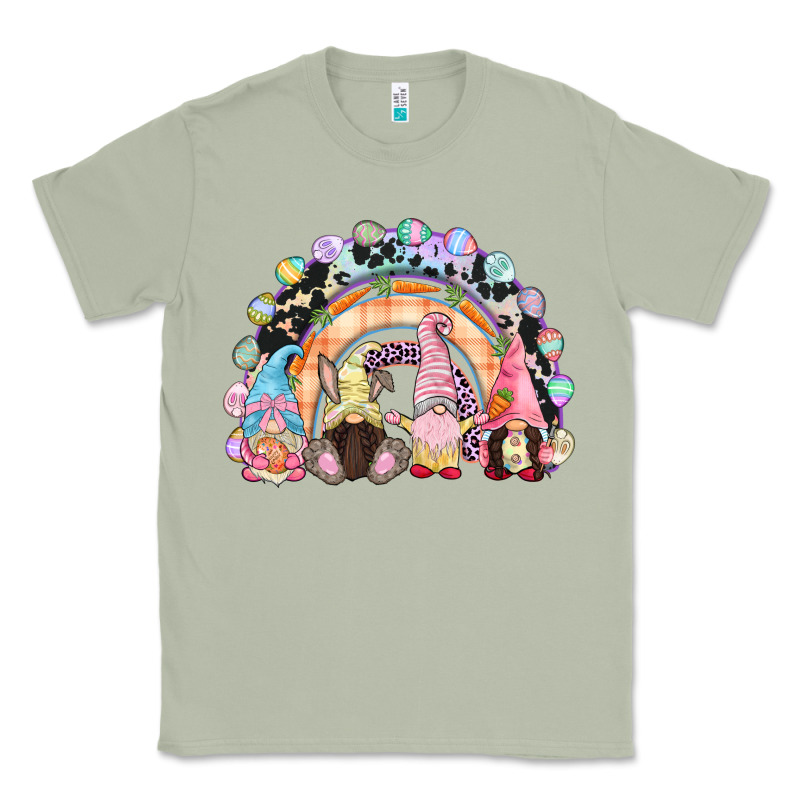 Easter Day Rainbow Gnomes Classic Tee by CowGirlArtShop | Teevron