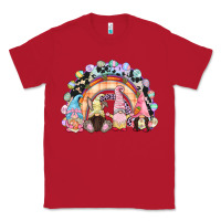 Red Easter Day rainbow gnomes Classic Tee - CowGirlArtShop