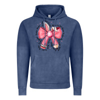 Vintage Denim easter bunny pencil bow Vintage Hoodie - CowhideDigitalArt