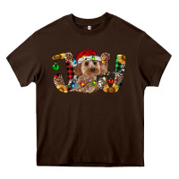 Chocolate Brown Cockapoo Christmas Joy Heavy Core Tee - RanaPortraitStore