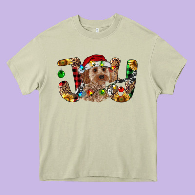 Cockapoo Christmas Joy Heavy Core Tee Designed By Ranaportraitstore