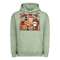 Pigment Oil Green take me out to the ball game baseball Urban Hoodie - Jasminsmagicworld