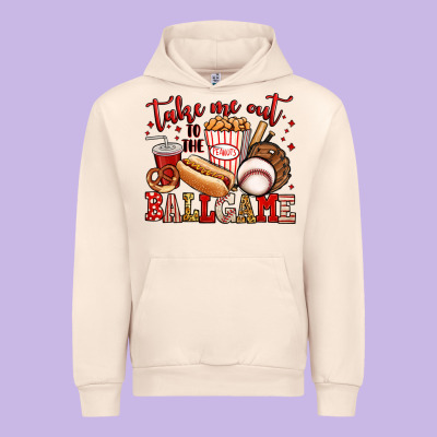 Take Me Out To The Ball Game Baseball Urban Hoodie Designed By Jasminsmagicworld