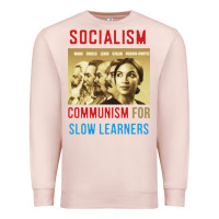 Pale Pink socialism Premium Sweatshirt - DesigneFamous