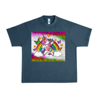 Midnight Navy LGBTQ Dabbbing Unicorn And Rainbow Tumbler Urban Heavy Tee - BundleAndBundleShop