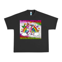 Pigment Black LGBTQ Dabbbing Unicorn And Rainbow Tumbler Urban Heavy Tee - BundleAndBundleShop