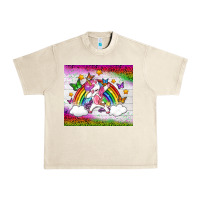 Sandshell LGBTQ Dabbbing Unicorn And Rainbow Tumbler Urban Heavy Tee - BundleAndBundleShop