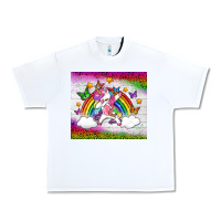 White LGBTQ Dabbbing Unicorn And Rainbow Tumbler Urban Heavy Tee - BundleAndBundleShop