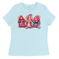 Baby Blue breast cancer gnomes Ladies Tee - FaDigitalArtStudio