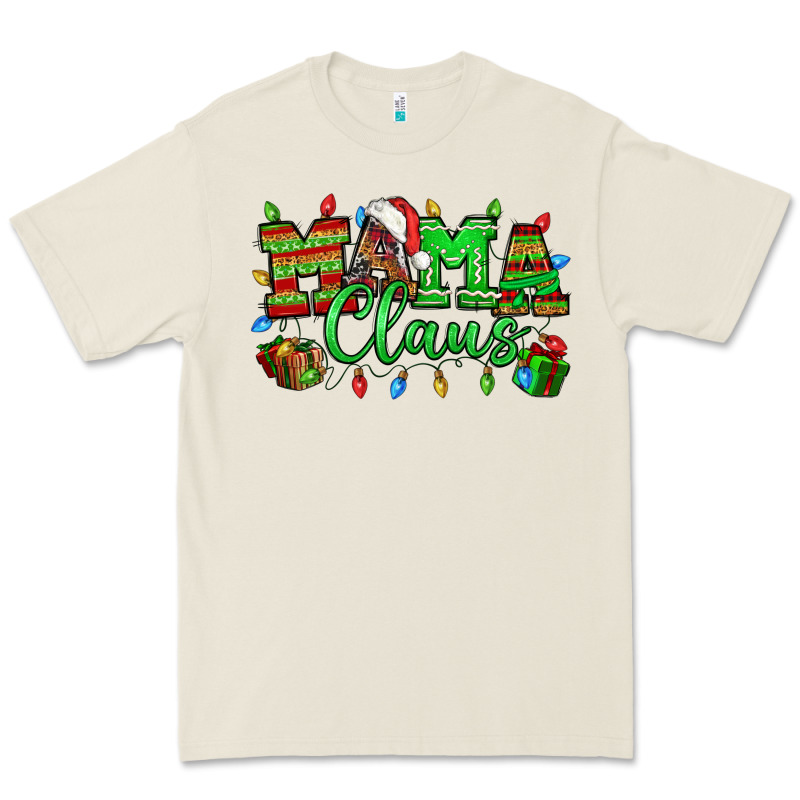 Mama Claus Christmas Lights And Gifts Mother's Day Premium Tee by HowdyJamesFarm | Teevron