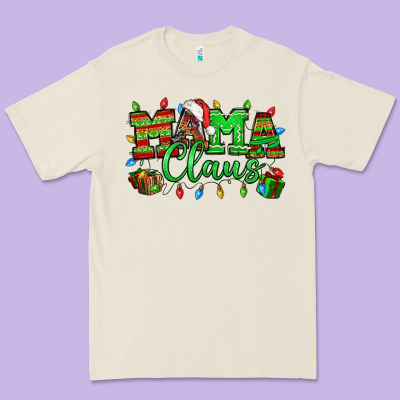 Mama Claus Christmas Lights And Gifts Mother's Day Premium Tee Designed By Howdyjamesfarm