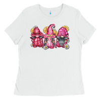 White breast cancer gnomes Ladies Tee - FaDigitalArtStudio