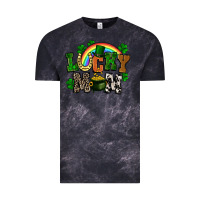 Cloud Black lucky mom St. Patricks Day Vintage Tee - FaDigitalArtStudio