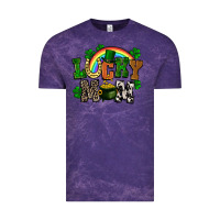 Cloud Purple lucky mom St. Patricks Day Vintage Tee - FaDigitalArtStudio