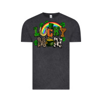 Vintage Black lucky mom St. Patricks Day Vintage Tee - FaDigitalArtStudio