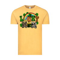 Vintage Mustard lucky mom St. Patricks Day Vintage Tee - FaDigitalArtStudio